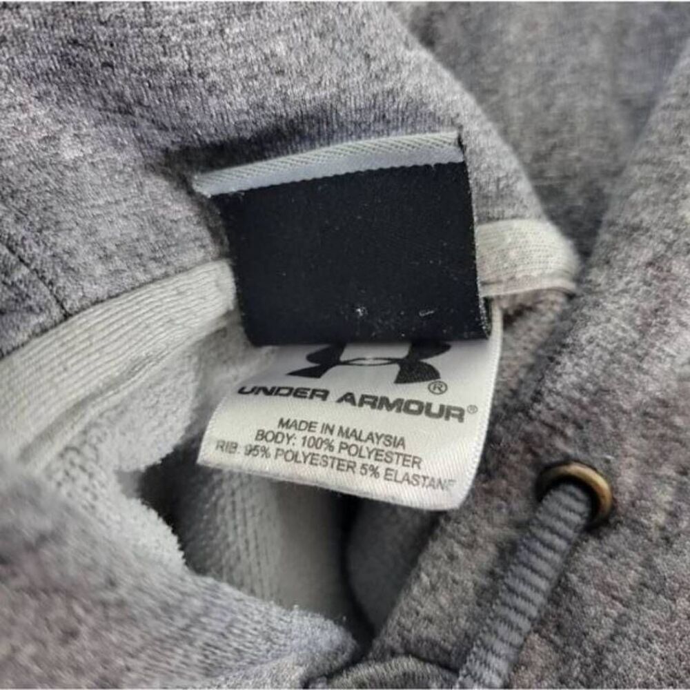 Under Armour Yellowstone Hoodie Men’s Medium Gray Pullover Sweatshirt Logo - Picture 5 of 5